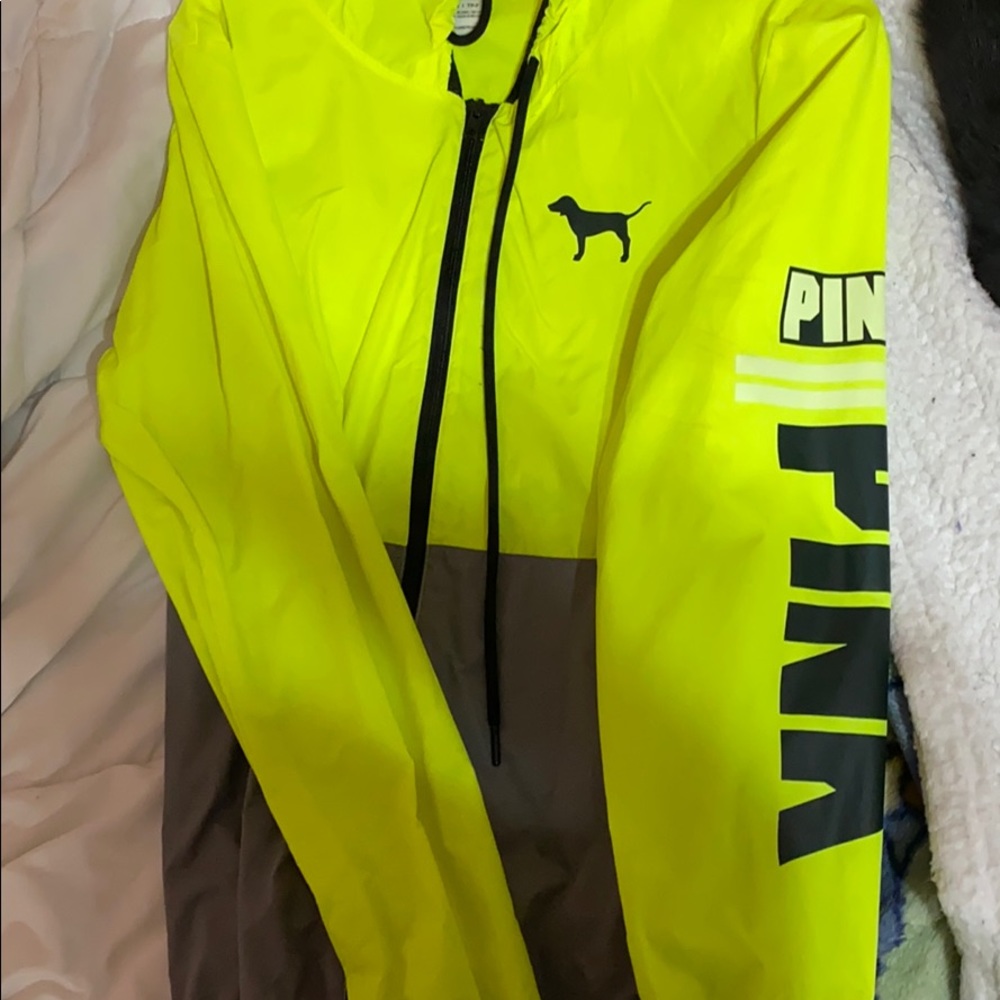 Pink neon yellow Windbreaker